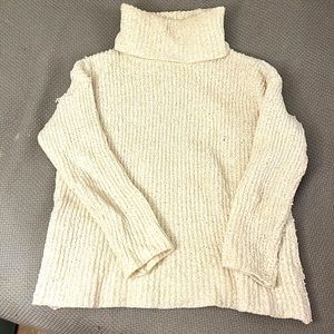 Beige turtleneck sweater, size S